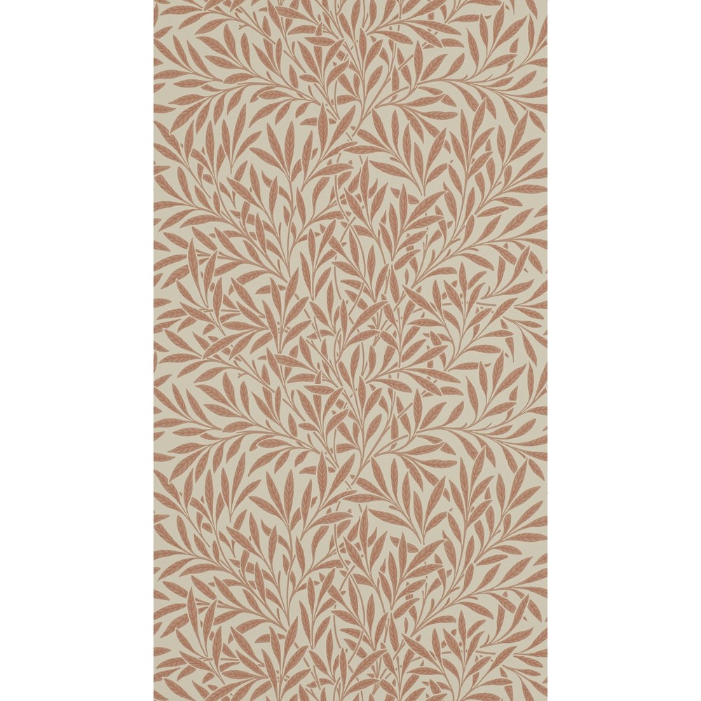 Willow Leaf Wallpaper 210381 by Morris & Co in Russet Red